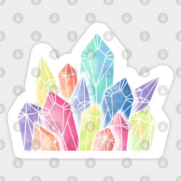 Crystals Yellow Sticker by PrintablesPassions